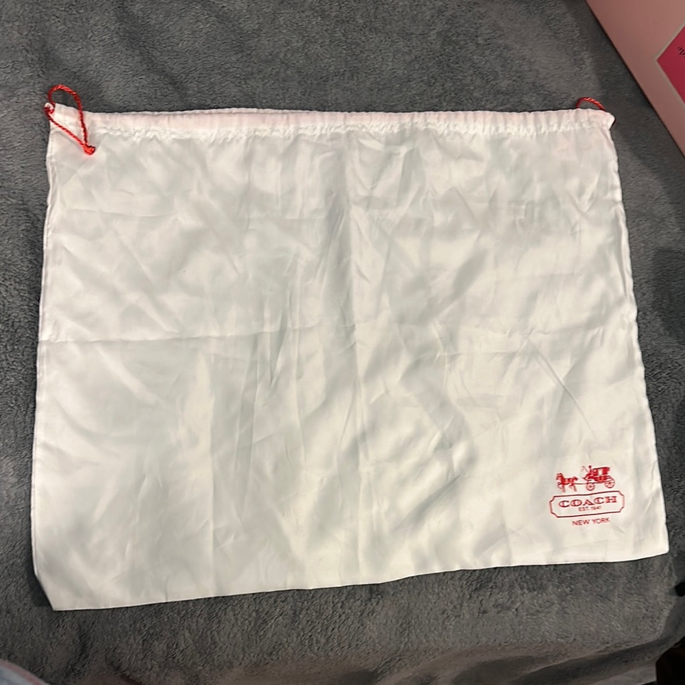 Coach White Bag with Red Accents